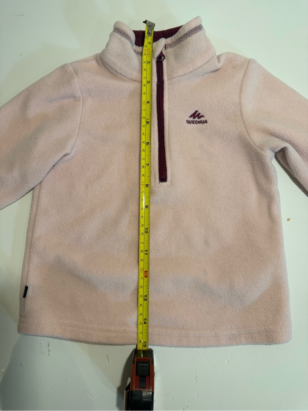 Quechua Pink & Purple Quarter Zip Pullover – 3T Toddler Girl Fleece Sweater - Picture 9 of 10